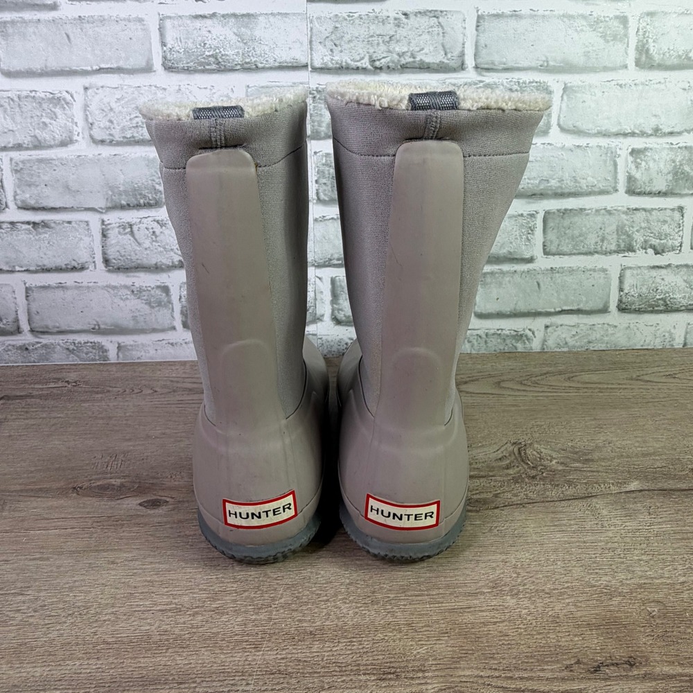 Hunter Original Sherpa Lined Tall Rain Boots Gray Size 6 - Picture 5 of 8